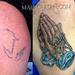 Tattoos - PRAYING HANDS COVERUP - 73901